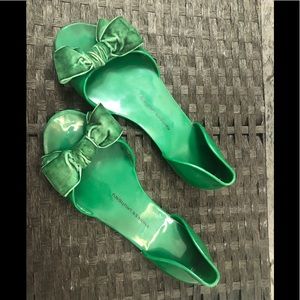 COPY - Chinese Laundry green jelly sandal with ve…